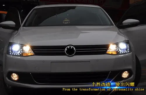 Передние светодиодные фары с DRL для VW Jetta MK 6 2011+ (LD)