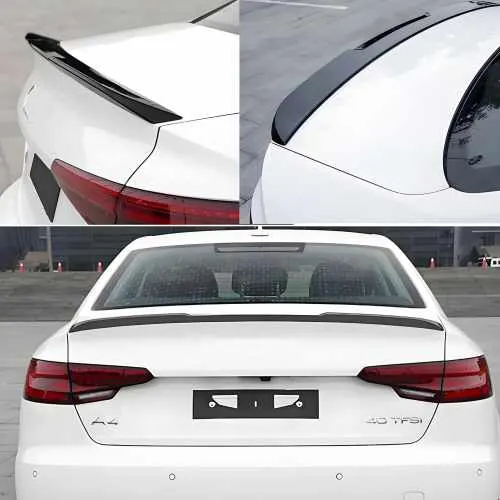 Спойлер Чорний глянець V3 для Audi A4 B9 2015–2019