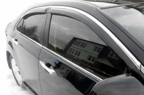 Вітровики Toyota Camry 2011-2017, з хромованим молдингом, HIC (4 шт)
