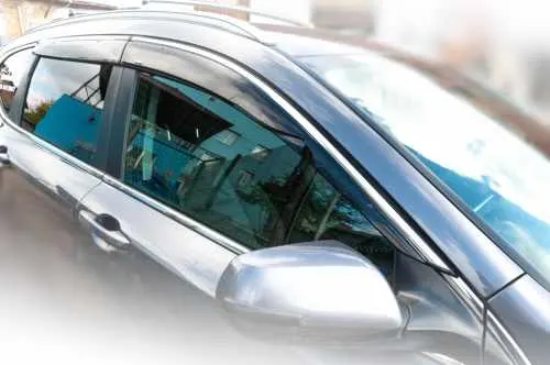 Вітровики Honda CR-V 2017-2022, з хромованим молдингом, HIC (4 шт)