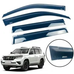 Дефлектори вікон (вітровики) для Toyota LC 150 Prado 2010+  накладні