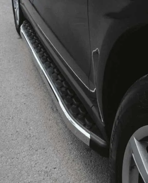 Алюмінієві Пороги Omsa Line BlackLine Black для VW Amarok