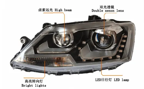 Передние светодиодные фары с DRL для VW Jetta MK 6 2011+ (LD)