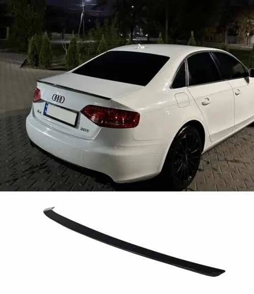 Спойлер Чорний глянець V1 для Audi A4 B8 2007–2011