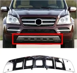 Хром накладка переднього бампера на Mercedes GL-Class X164 2009-2012 року