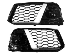 Решетка в бампер Silver Black (в стиле RSQ5) для AUDI Q5 80A 2016–2020