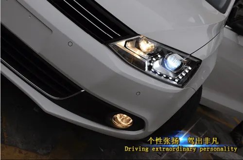 Передние светодиодные фары с DRL для VW Jetta MK 6 2011+ (LD)