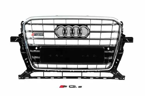 Передня решітка SQ-Style Audi Q5 2012-2017, чорна з хромом, GT Tuning