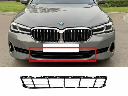 Решітка в бампер (середня) на BMW 5 Series G30/G31 2020-2023 роки
