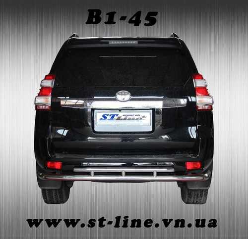 Захист заднього бампера подвійна для Toyota Land Cruiser 150 (2009-2013/2013+)