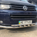 Захист переднього бампера подвійний з грилем для VW Т5