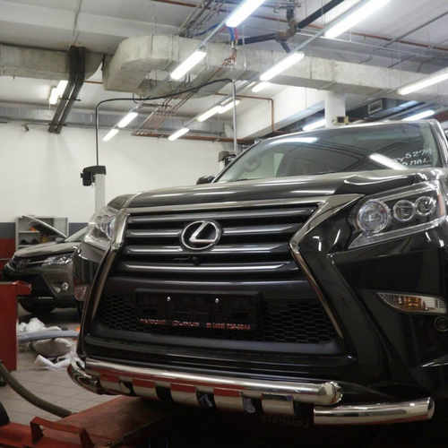 Захист переднього бампера Lexus GX460 (2014-) (подвійний Shark) d70/60