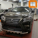Захист переднього бампера Lexus GX460 (2014-) (подвійний Shark) d70/60