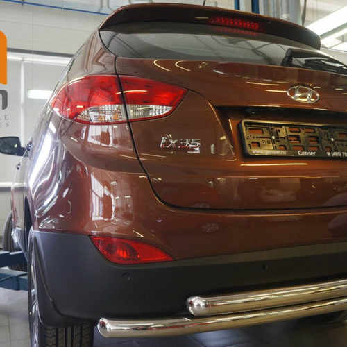 Захист заднього бампера Hyundai IX-35 (2010+) (подвійна) d60/60