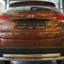 Захист заднього бампера Hyundai IX-35 (2010+) (подвійна) d60/60