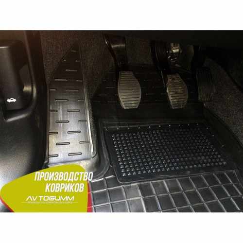 Автомобільні килимки в салон гумові (Avto-Gumm) для Citroen Nemo, Peugeot Bipper, Fiat Fiorino (Qubo) 2008-