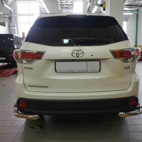 Захист заднього бампера Toyota Highlander (Тойота Хайлендер) (2014-) (куточки) d 60/42