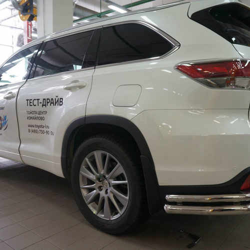 Захист заднього бампера Toyota Highlander (Тойота Хайлендер) (2014-) (куточки) d 60/42