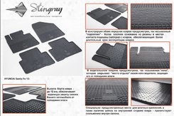 Автомобильные коврики в салон Stringray для Hyundai Santa Fe 13+ (2 шт)