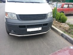 Передняя защита труба (черный металл) VW T5, T6