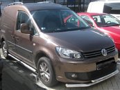 Передній захист (чорний метал) подвійна труба Caddy 2011-2015