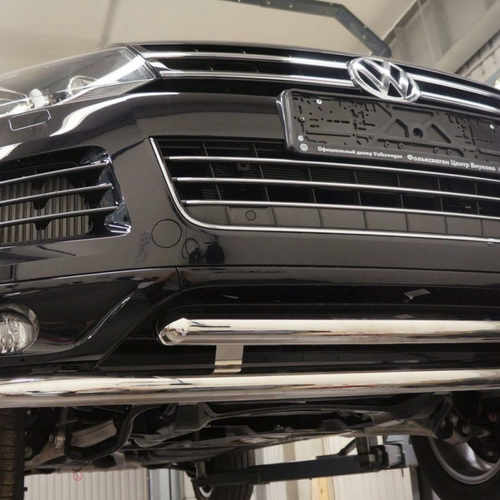Захист переднього бампера Volkswagen Touareg (2010-) (подвійний) d60/60