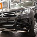 Захист переднього бампера Volkswagen Touareg (2010-) (подвійний) d60/60