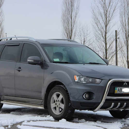 Кенгурятник з грилем для Mitsubishi Outlander XL 2010-2012