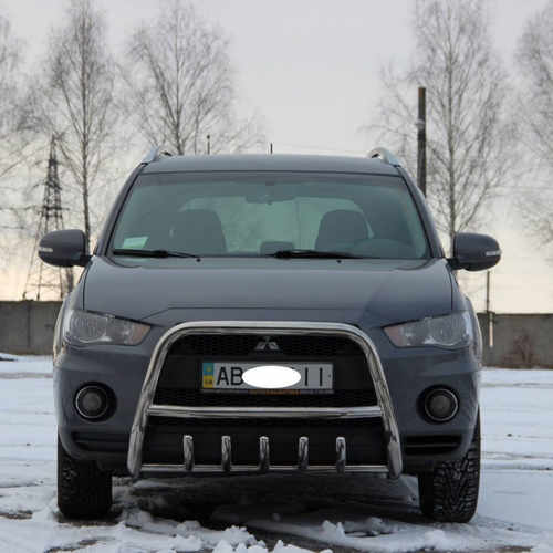 Кенгурятник з грилем для Mitsubishi Outlander XL 2010-2012