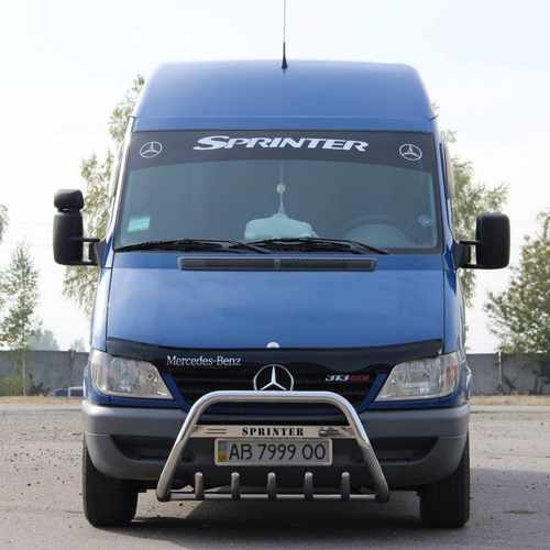 Кенгурятник з написом і грилем D60 для Mercedes Sprinter 1995-2006 (WT004)