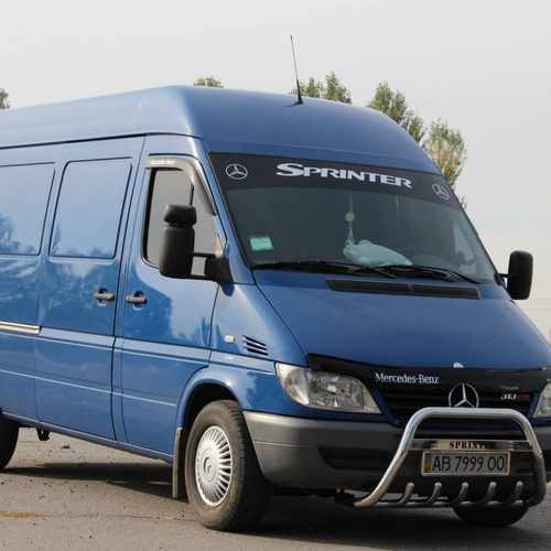 Кенгурятник з написом і грилем D60 для Mercedes Sprinter 1995-2006 (WT004)