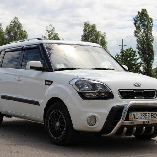 Кенгурятник з написом і грилем D60 для Кіа Сол 2009- (WT004)