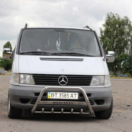 Кенгурятник з написом і грилем D60 для Мерседес Віто 1996-2003 (WT004)