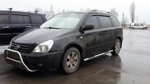 Пороги труба нержавійка для Кіа Карнівал 2006-