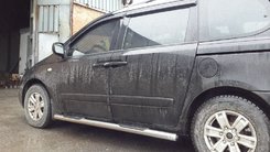 Пороги труба нержавійка для Кіа Карнівал 2006-