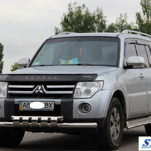 Захист переднього бампера для Міцубіші Паджеро Вагон 2006-
