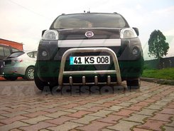 Кенгурятник з перемичкою і грилем D60 Fiat Fiorino 2008+