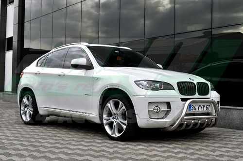 Кенгурятник з перемичкою і грилем D60 для BMW X6