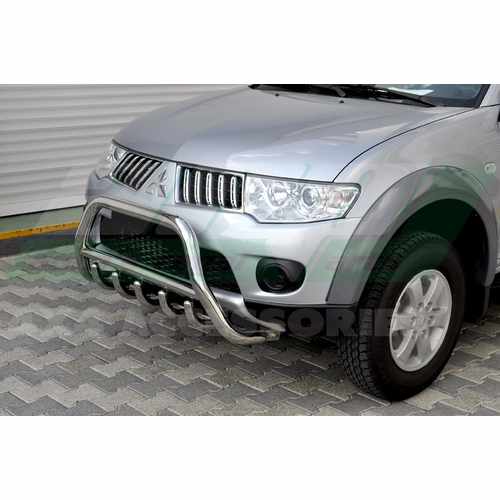 Кенгурятник з перемичкою і грилем D60 для Mitsubishi L-200 2010+