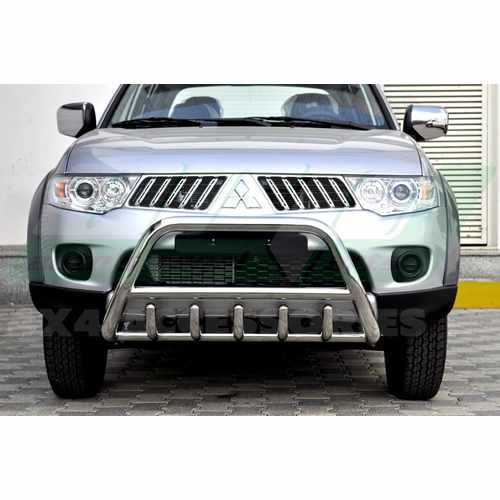 Кенгурятник з перемичкою і грилем D60 для Mitsubishi L-200 2010+
