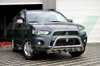 Кенгурятник з перемичкою і грилем D60 для Mitsubishi Outlander 2010-2012