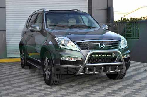 Кенгурятник з перемичкою і грилем D60 для Ssang Yong Rexton 2012+