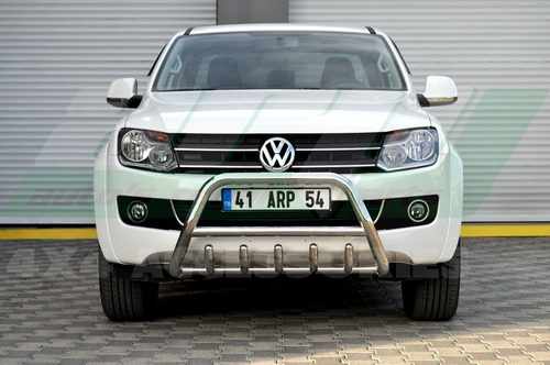 Кенгурятник з перемичкою і грилем D60 для VW Amarok 2010+