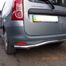 Захист заднього бампера D42 для Renault logan 2008-2013
