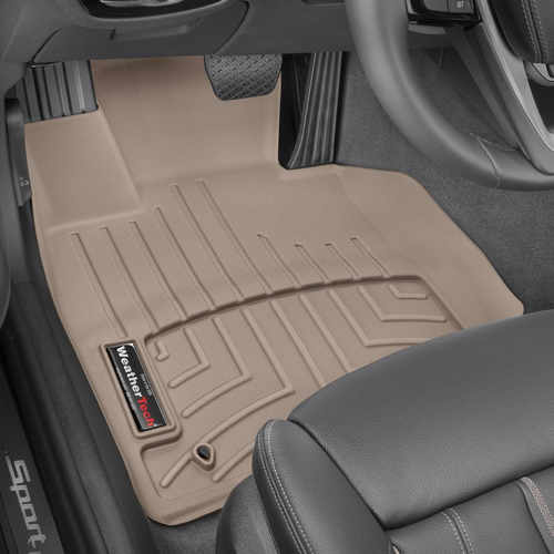Килимки в салон для BMW 5 2017 - G30 з бортиком, бежеві, передні 4510891