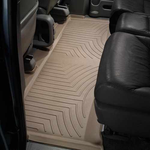 Килимки в салон для Honda Odyssey 2007 - з бортиком, бежеві, задні суцільні 450492