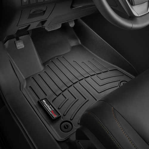 Килимки в салон для Toyota Highlander 2014 - з бортиком, чорні, передні 446321