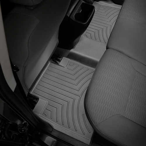 Килимки в салон для Toyota Tacoma Double Cab 2016 - з бортиком, чорні,задні 448722
