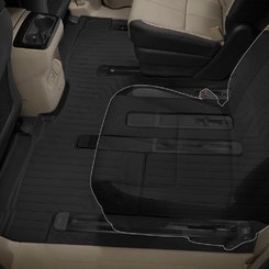 Коврики в салон для Tesla Model X 2017-c бортиком задние, черные 2+3 ряд 448694