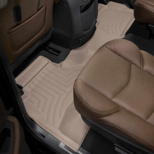 Килимки в салон для Cadillac Escalade 2017 - з бортиком, бежеві, задні ESV 1 шт (2 ряд) 456942